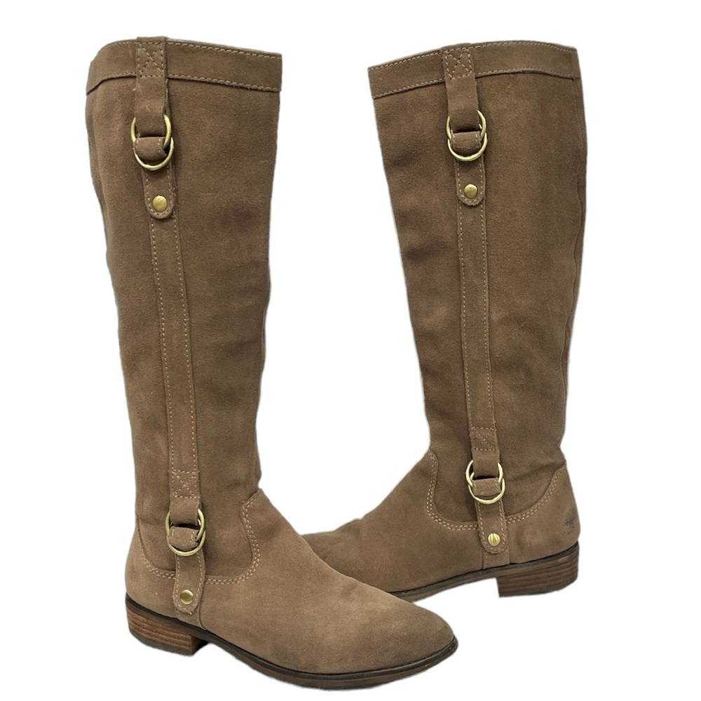 Loft Boots Suede Leather Knee High Tan Sz 7
